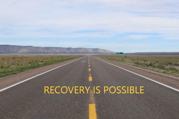 Open road with "Recovery is Possible" text.