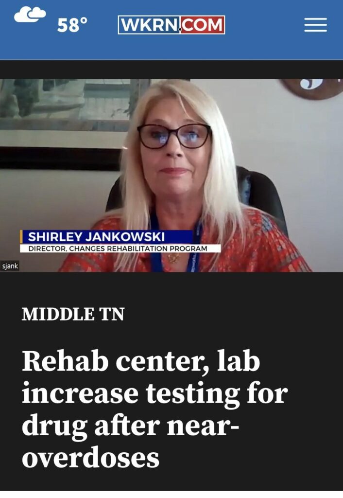 News report on rehab center's drug testing.